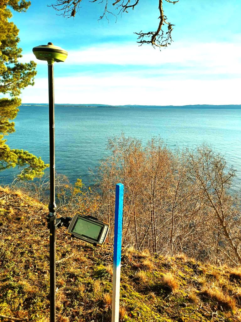 En inmätning för nybyggnadskarta