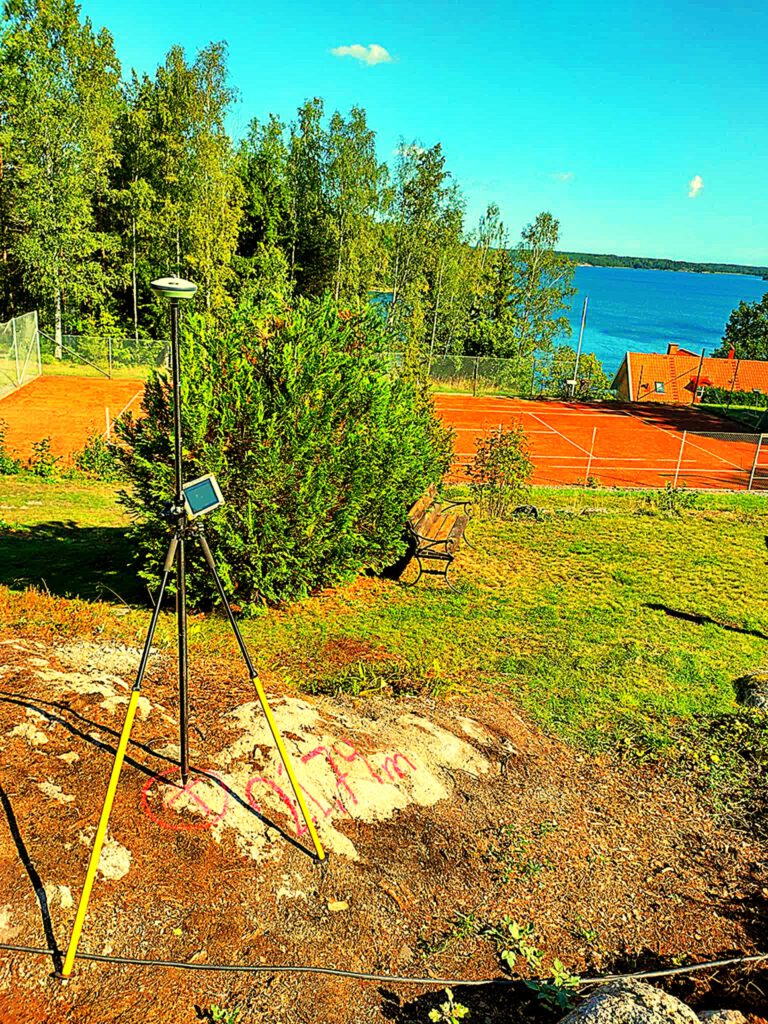 Inmätning för nybyggnadskarta