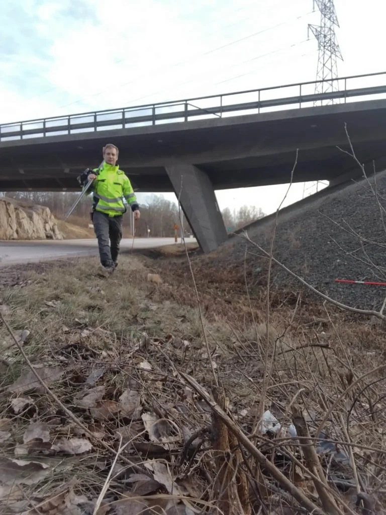 Inmätning av vägar i Östergötland